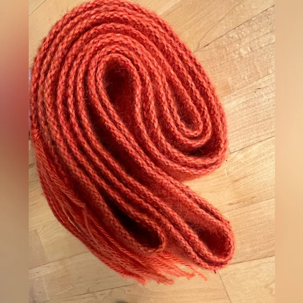 🦙Alpaca Fringe Scarf by Alpaca Camargo in Burnt Orange | Men’s/Women’s/Unisex